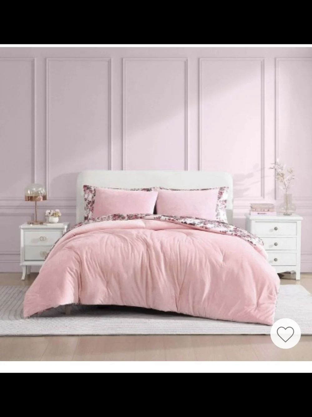 Pink Betsy Johnson Reversable Duvet. King Size. Betsyville. Girly Floral
